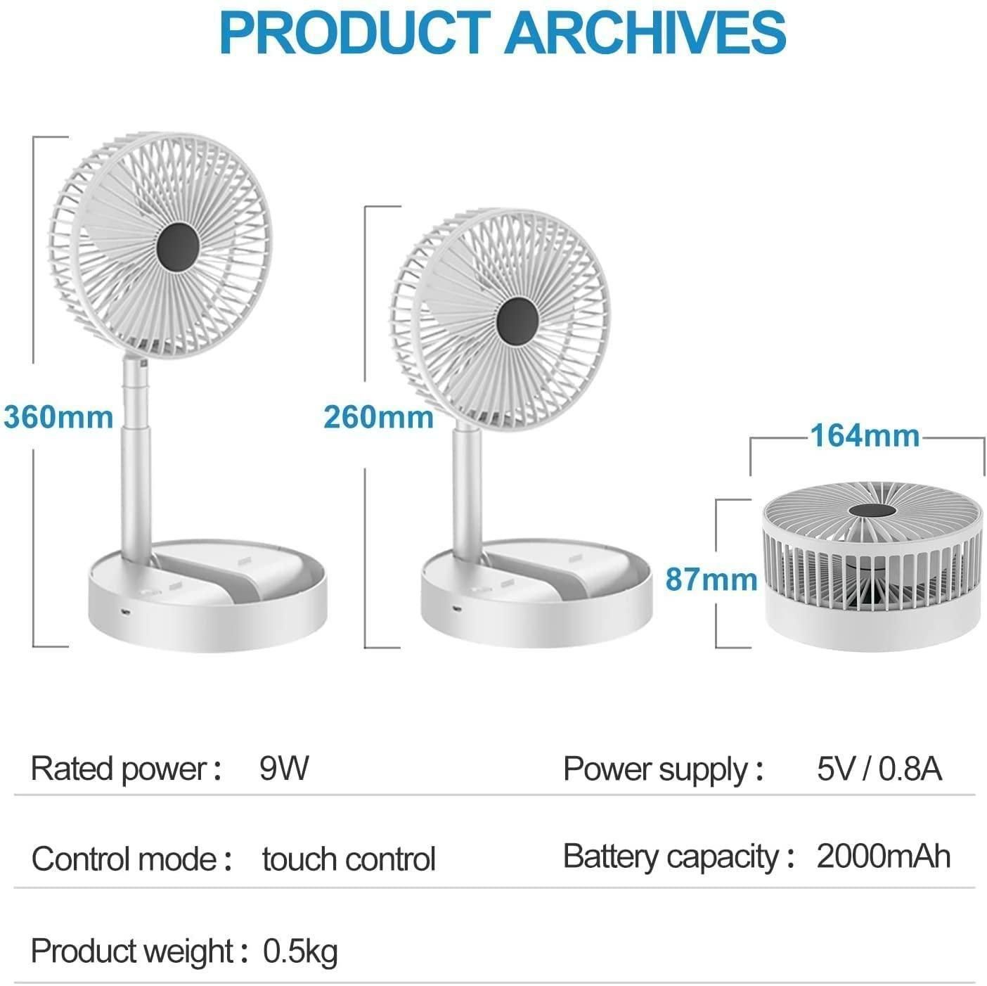 Rechargeable High Speed Desk Fan